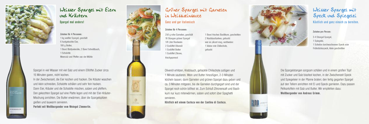 Einfache Spargelrezepte zum Wein